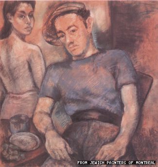 This cheeky painting, entitled <em>Artist and model</em> was painted by Sylvia Ary in 1943. Ary reminisced about her career at a panel discussion on March 22.